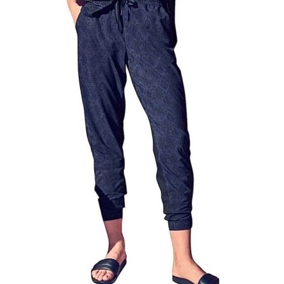 ATHLETA Brooklyn Jogger In Blue Python Size 4 - Picture 1 of 3